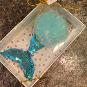 Mermaid, pom-pom keychain